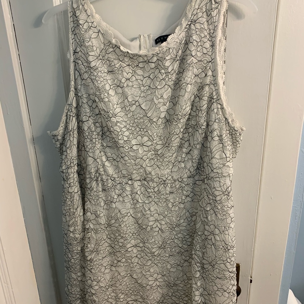 White floral lace dress